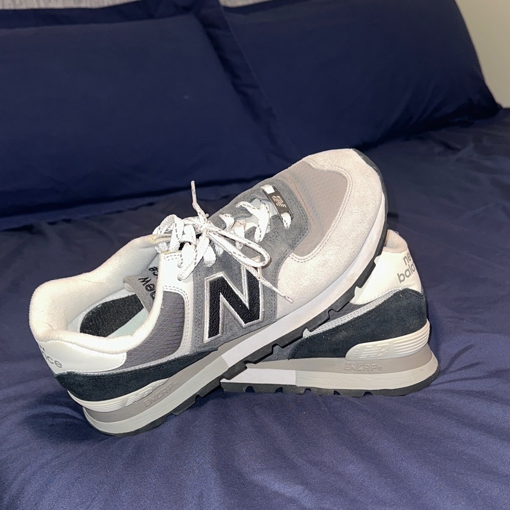 New Balance Classic Gray and White Sneakers